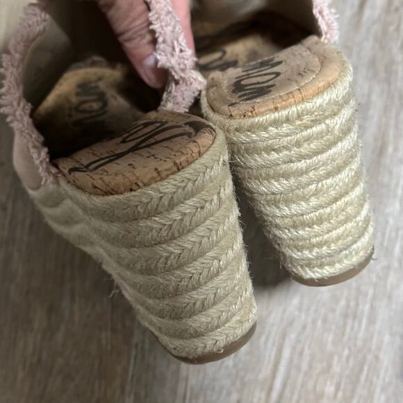 Sam Edelman Dina 8.5 3” 3/8 fabric Espadrille wedges - Picture 4 of 7